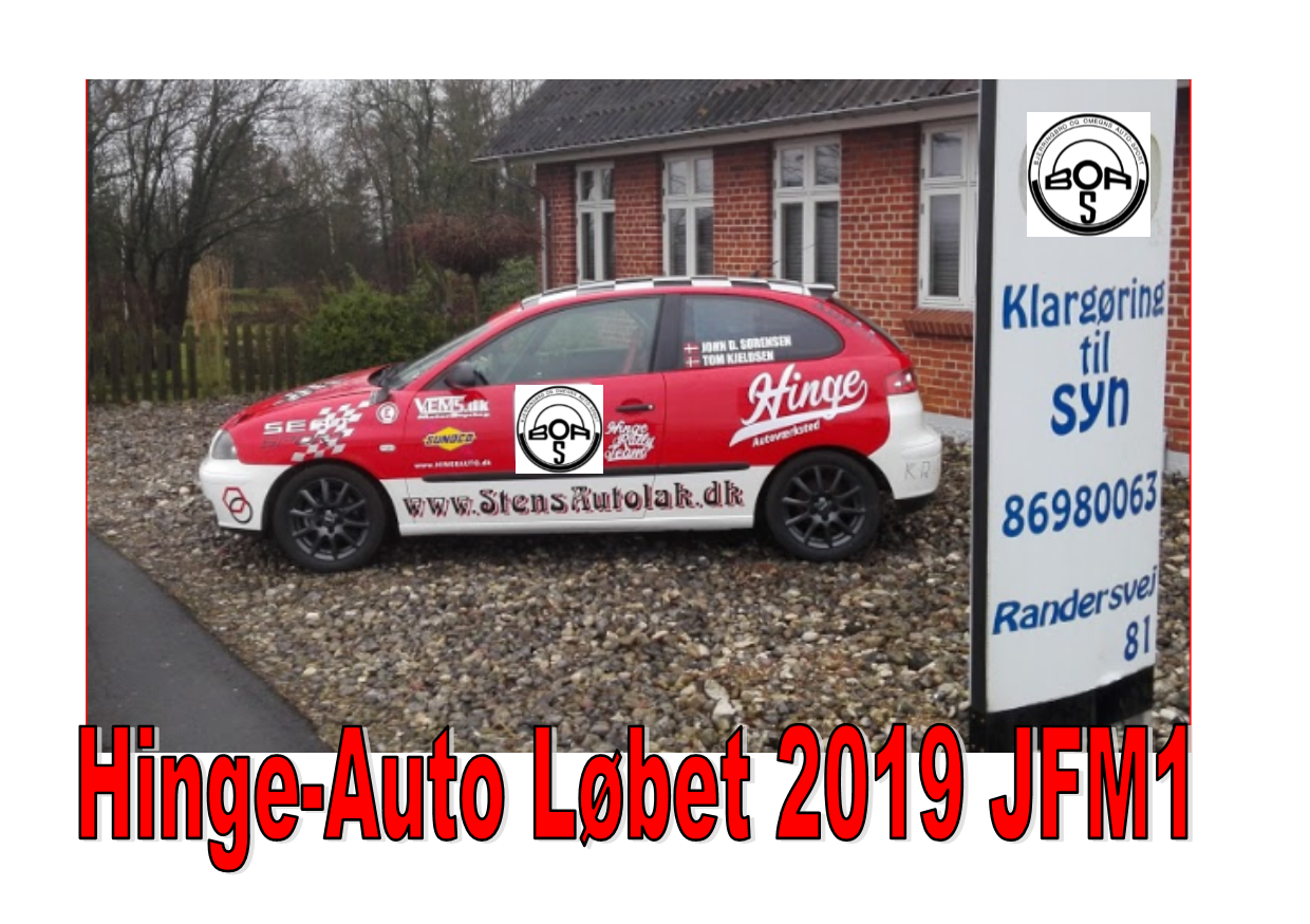 Hinge Auto Løbet 2019 JFM 1&KM 2 i BOAS