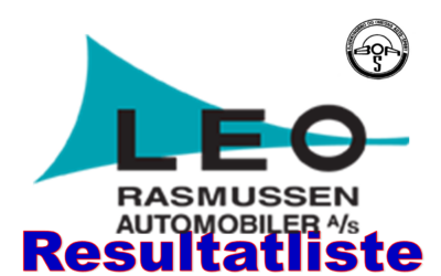Resultater for Leo Rasmussen Automobiler A/S Løbet.